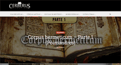 Desktop Screenshot of cerberusmagazine.com